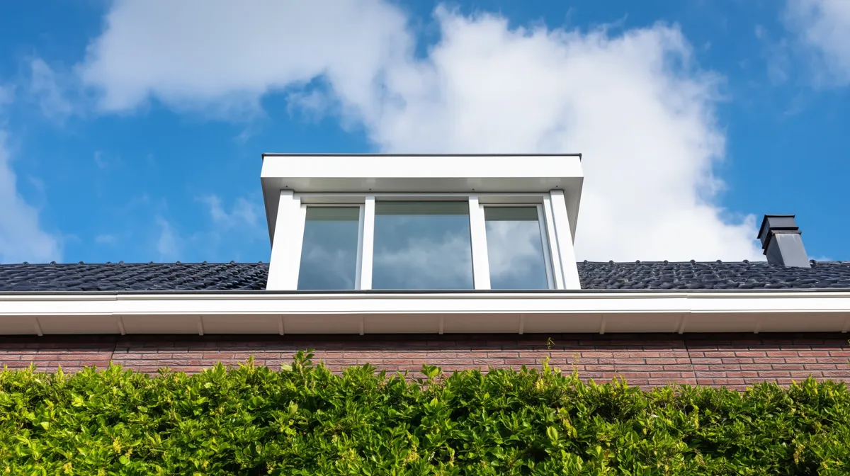 Prefab dakkapel op een rijtjeshuis